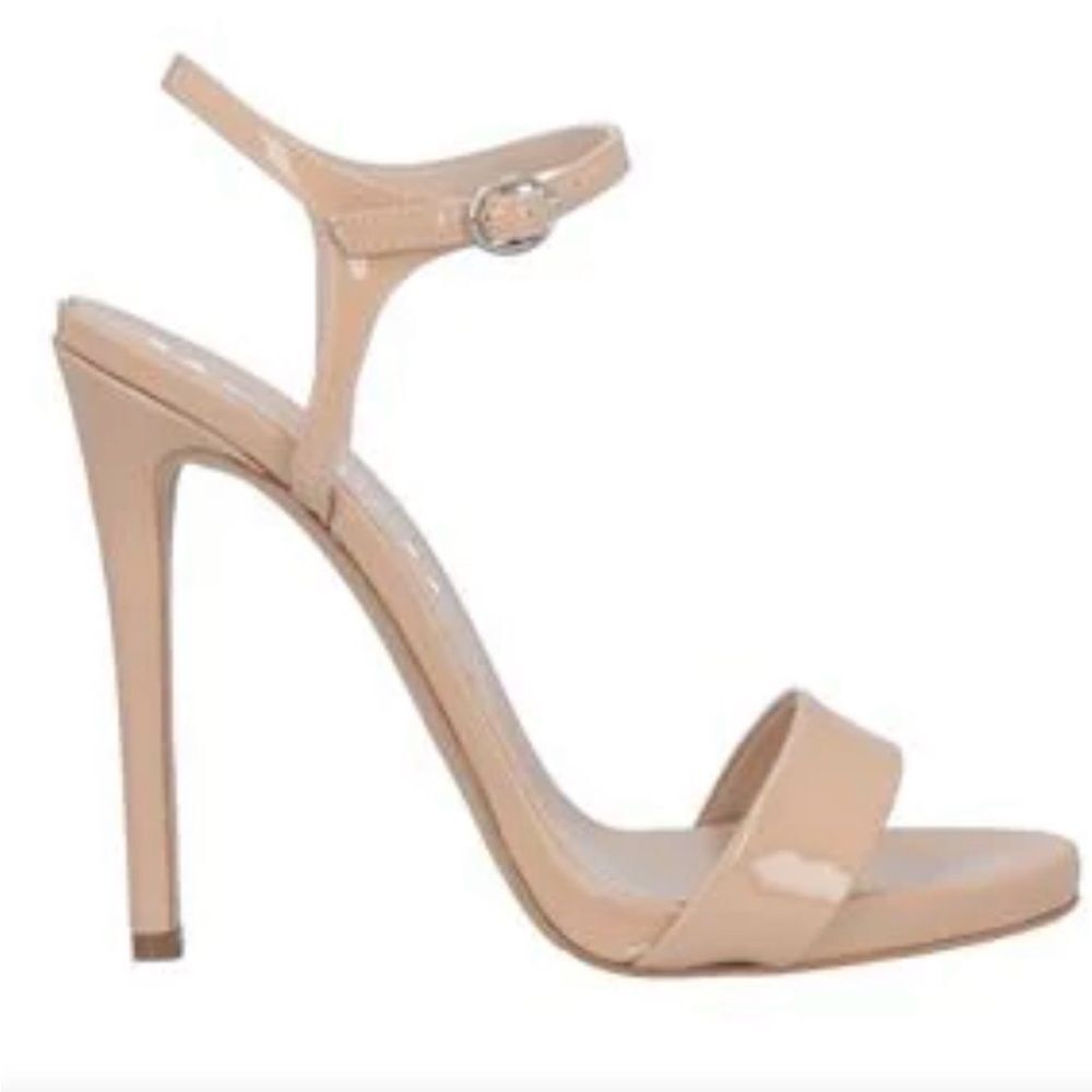 MARC ELLIS heels Woman Sandals Size 39 Patent Ankle-Strap Stiletto Sandal Nude